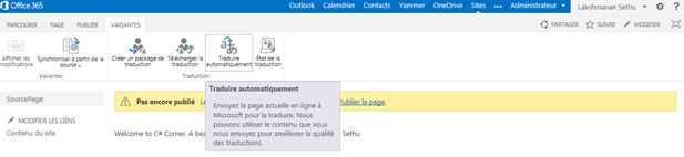 Microsoft Translation service